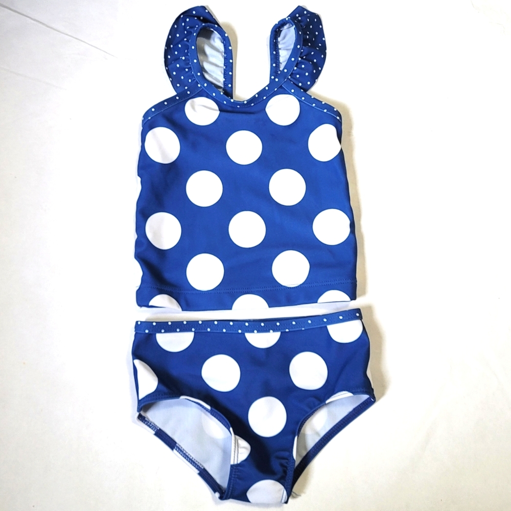 Carter's Blue and white Polkadot baby girl two-piece tankini Size 12m